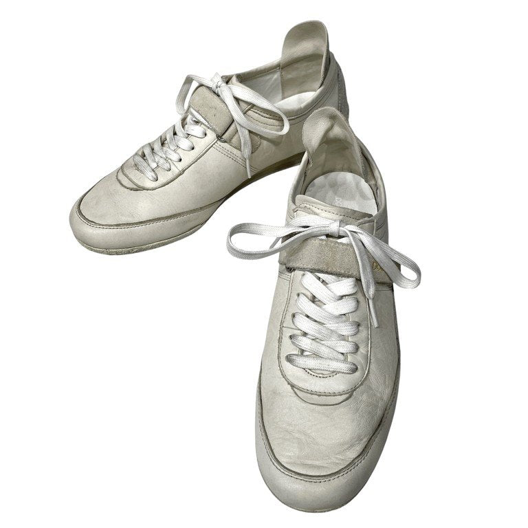 DOLCE&GABBANA スエードカーフレザー切替エナメルラインデザインレースアップベルクロローカットスニーカー シューズ 靴 クツ ベルト D&G 8 27cm ドルチェアンドガッバーナ メンズ