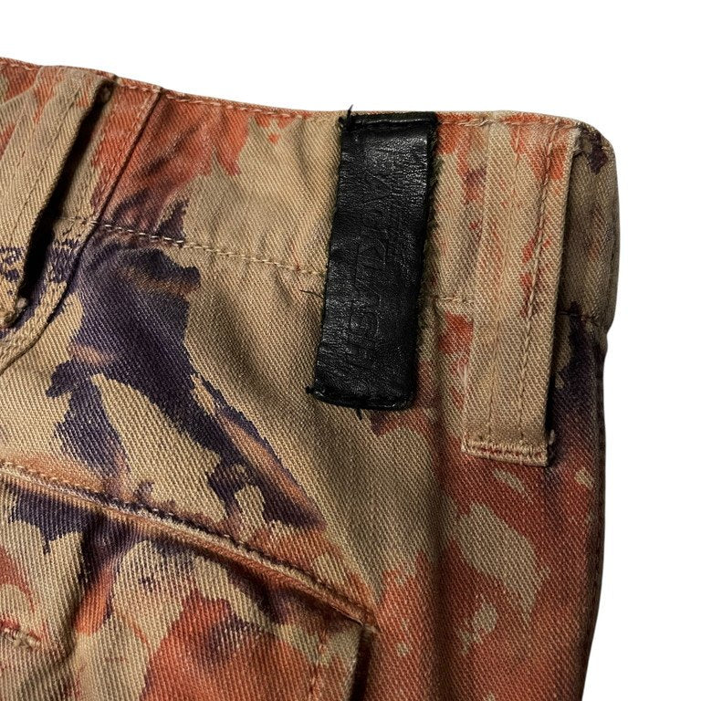 ISAMU KATAYAMA BACKLASH ハンドプリントカモフラージュカットオフカーゴパンツ 迷彩 総柄 ボトムス イサムカタヤマ バックラッシュ メンズ