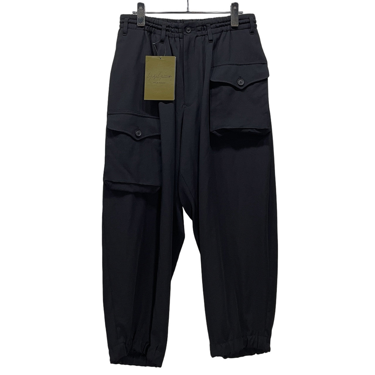 Yohji Yamamoto Pour Homme 25AW WOOL GABARDINE SIDE TUCK POCKET PANTS ウールギャバジンサイドタックポケットパンツ カーゴ ボトムス 定価95,700円 ヨウジヤマモトプールオム メンズ