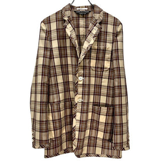COMME des GARCONS HOMME PLUS 14SS チェック2Bパイピングテーラードジャケット Archive 孵化期 Hatching スタンドカラー ブレザー ブルゾン コート アウター コムデギャルソンオムプリュス メンズ