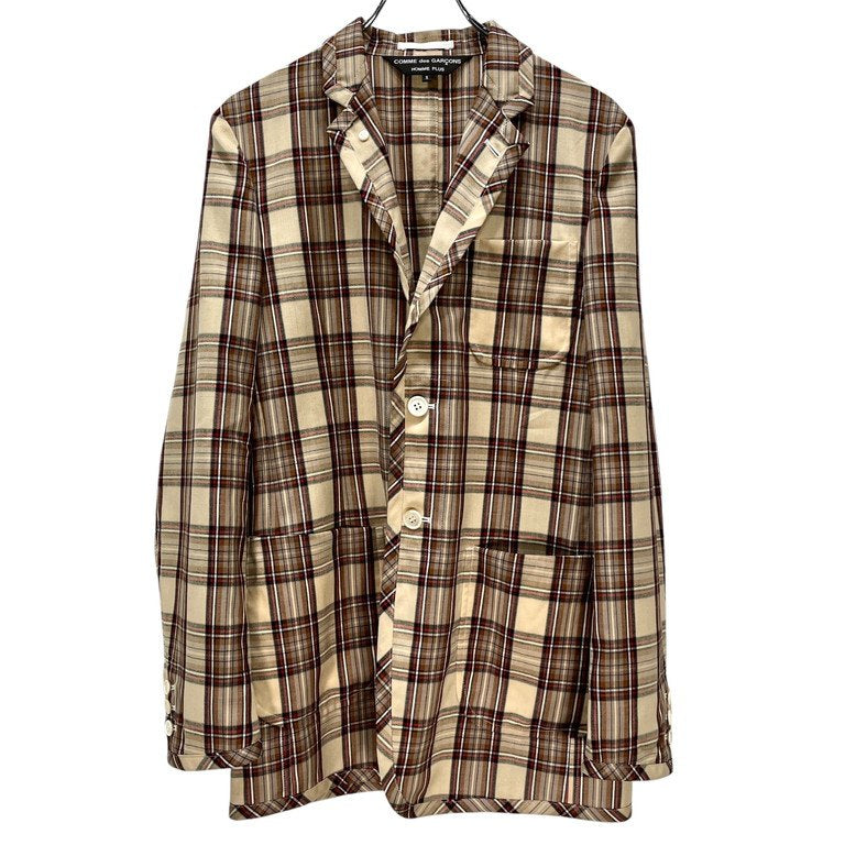 COMME des GARCONS HOMME PLUS 14SS チェック2Bパイピングテーラードジャケット Archive 孵化期 Hatching スタンドカラー ブレザー ブルゾン コート アウター コムデギャルソンオムプリュス メンズ