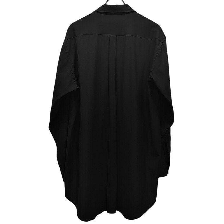 Y's for men ウールタキシードクロスオープンカラーオーバーサイズシャツ ブラウス トップス 開襟 Archive 90s ビッグシルエット Yohji Yamamoto Pour Homme ヨウジヤマモトプールオム ワイズフォーメン メンズ