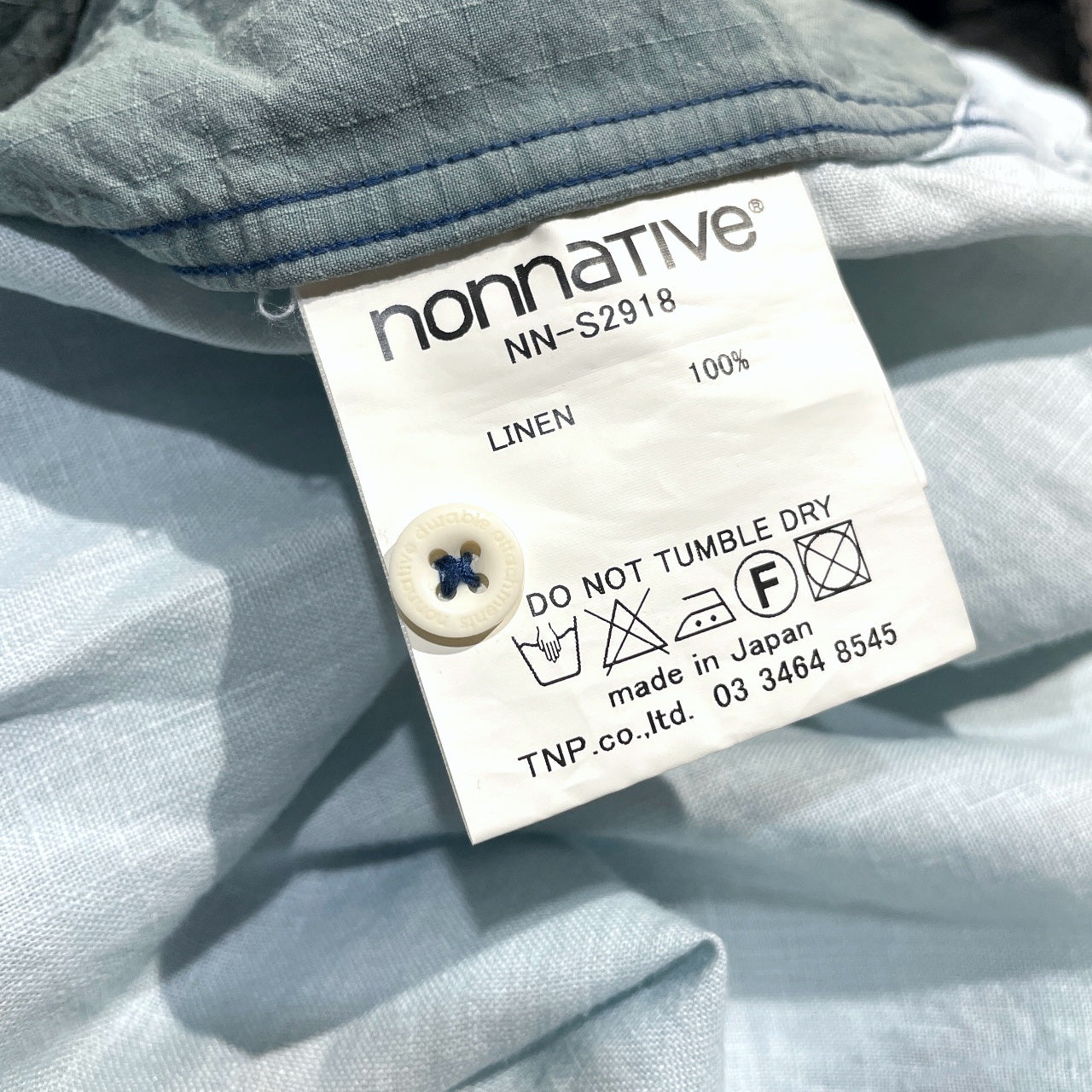 nonnative 16SS リネンバンドカラープルオーバーロングシャツ ブラウス トップス ノンネイティブ メンズ