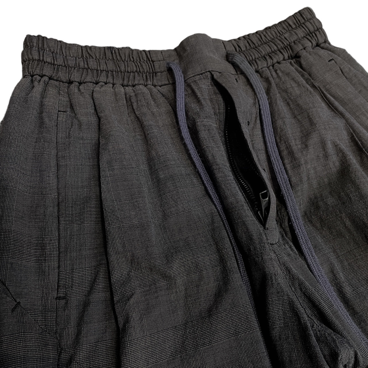 DEVOA Olmetex Technical Fabrics ウールシルクチェッククロップドワイドイージーパンツ ボトムス デボア デヴォア メンズ