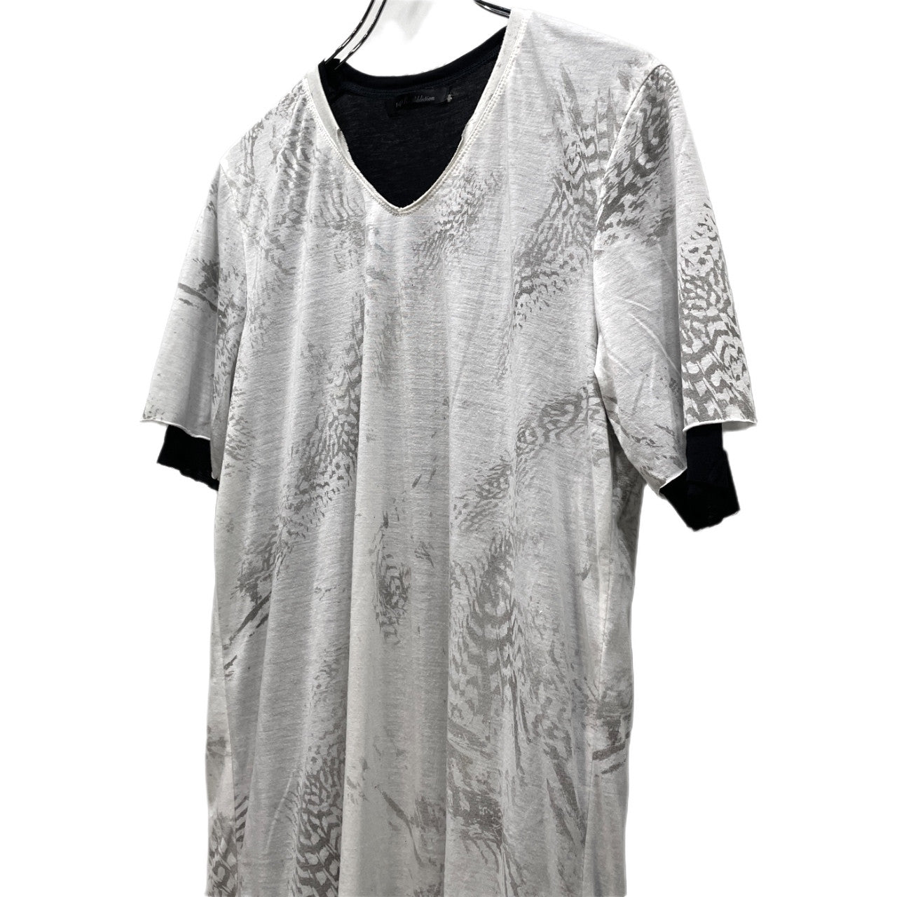14th Addiction レイヤードカットオフTシャツ カットソー Tee T-shirt トップス Y2K 半袖 フォーティーンスアディクション メンズ