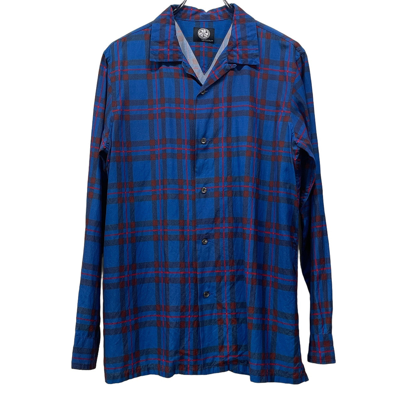 NOiSECRAFT Eliot Tartan Shirt エリオットタータンチェックオープンカラーシャツ ブラウス 開襟 トップス 定価29,160円 ノイズクラフト メンズ