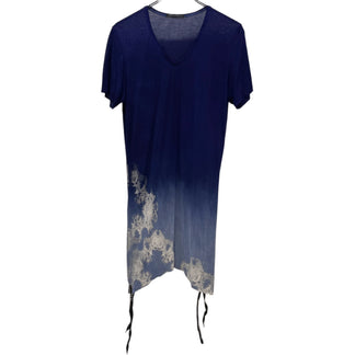 KMRii 抜染プリントグラデーションVネックモダールカットソー Tシャツ Tee T-shirt トップス Y2K ケムリ メンズ