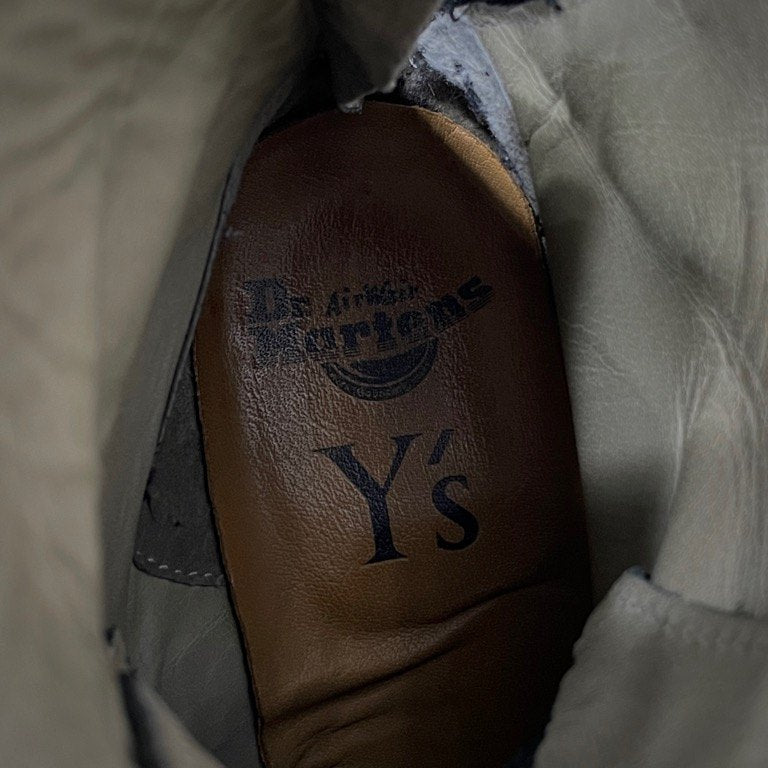 Y's × Dr.Martens 10EYE BOOT ワナマレザー10ホールレースアップバックジップロングブーツ シューズ 靴 クツ 定価63,800円 EU43 UK9 27.5cm Yohji Yamamoto ヨウジヤマモト ワイズ ドクターマーチン メンズ