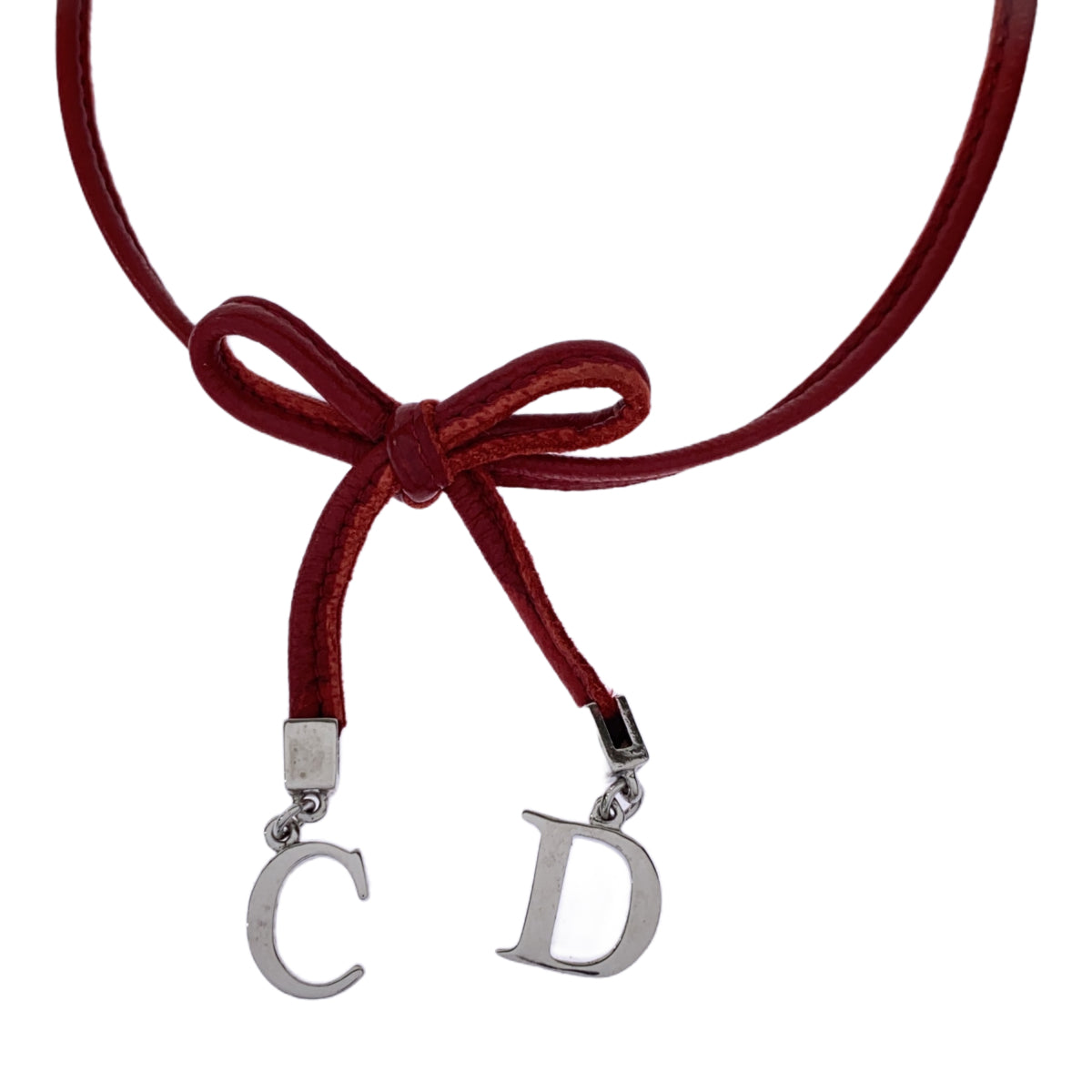 Christian Dior Christian Dior チョーカー CDレザーリボン