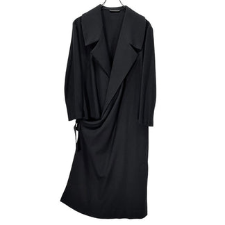 Yohji Yamamoto +NOIR ウールフラノカシュクールロングコート アウター ジャケット ブルゾン Femme ヨウジヤマモトプリュスノアール ファム レディース