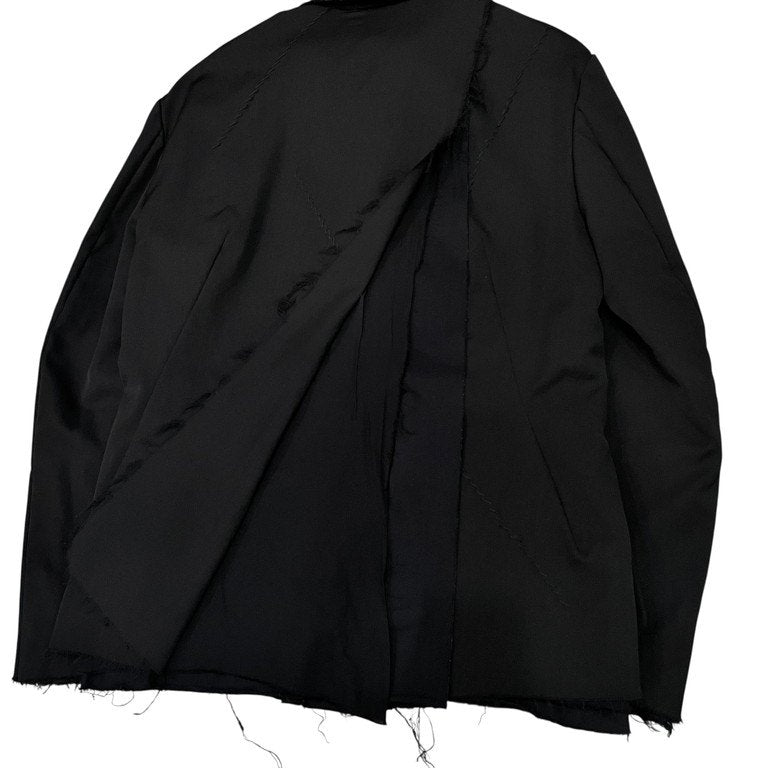 Yohji Yamamoto Pour Homme 15AW ウールギャバジン3重レイヤード裁ち切りテーラードジャケット Archive HY-J22-803 三重 カットオフ リバーシブル 刺繍 ブレザー コート アウター ヨウジヤマモトプールオム メンズ