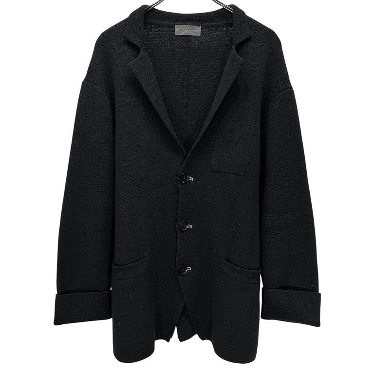 Yohji Yamamoto Pour Homme 18AW ホワイトステッチボタンホール3Bニットテーラードジャケット カーディガン トップス アウター HV-K95-199 ヨウジヤマモトプールオム メンズ