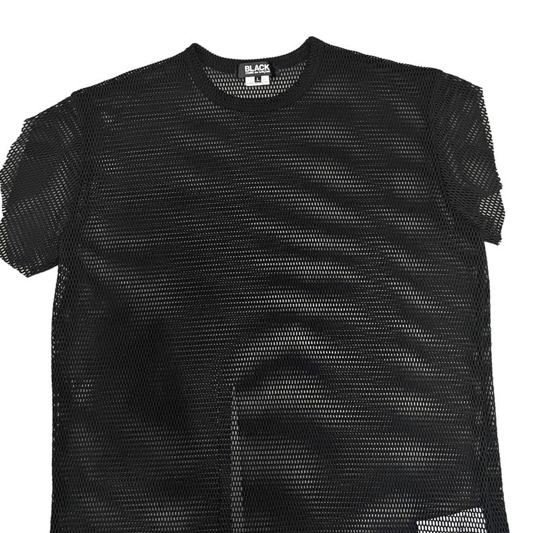 BLACK COMME des GARCONS 23SS ランダムカットメッシュクルーネックカットソー トップス Tシャツ ブラック コムデギャルソン 1K-T002 メンズ レディース ユニセックス