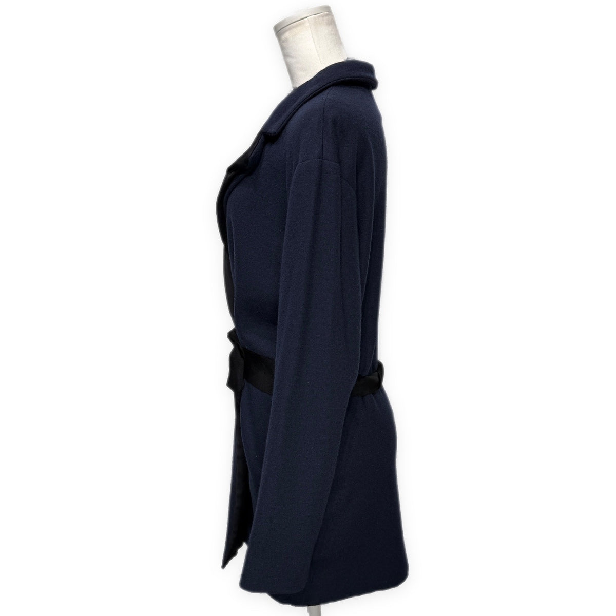 LANVIN ウール切り替えウエストリボンカシュクールジャケット アウター トップス Archive ランバン レディース