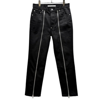 JOHN LAWRENCE SULLIVAN Rigid Denim Zipped Pants リジッドブラックデニムフロントジップパンツ ボトムス ジーンズ 定価44,000円 ジョンローレンスサリバン メンズ
