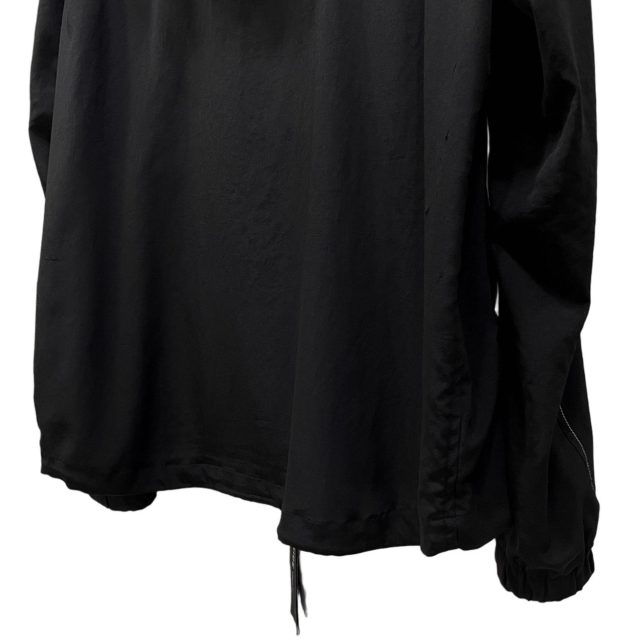 WILDSIDE Yohji Yamamoto 25AW Ta/Pe Crepe de Chine Shell Parka トリアセテートポリエステルクレープデシンハイネックダブルジップブルゾン ジャケット コート アウター 定価61,600円 ワイルドサイド ヨウジヤマモト