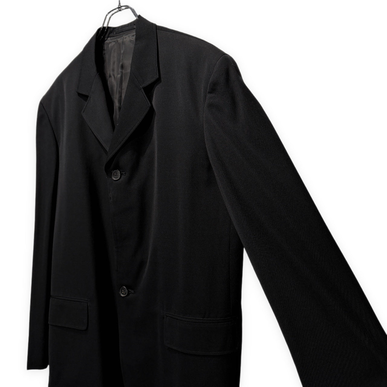 Y's for men ウールギャバジン変形比翼ボタン3Bテーラードジャケット ブルゾン コート アウター Archive 90s Yohji Yamamoto Pour Homme ヨウジヤマモトプールオム ワイズフォーメン メンズ