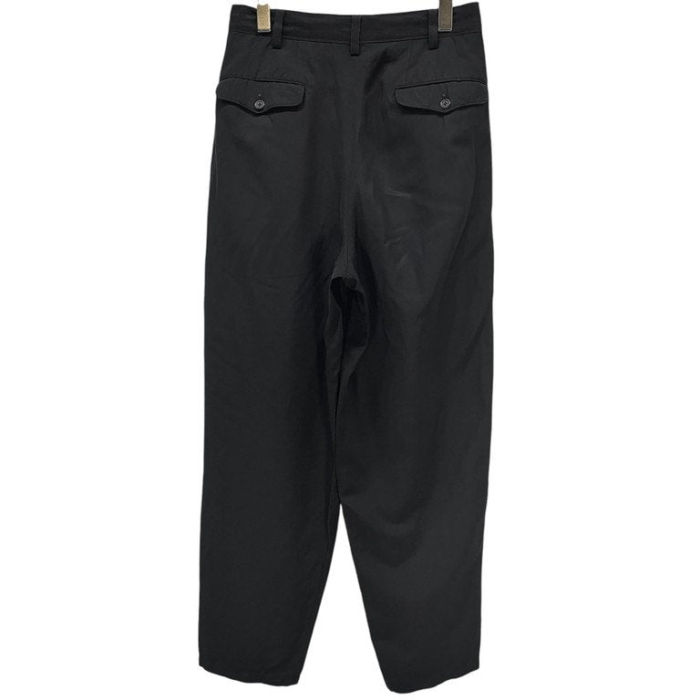 Y's for men ウールリネンギャバジンウエストギャザーフラップポケットテーパードパンツ スラックス トラウザーズ Archive 90s Yohji Yamamoto Pour Homme ヨウジヤマモトプールオム ワイズフォーメン メンズ