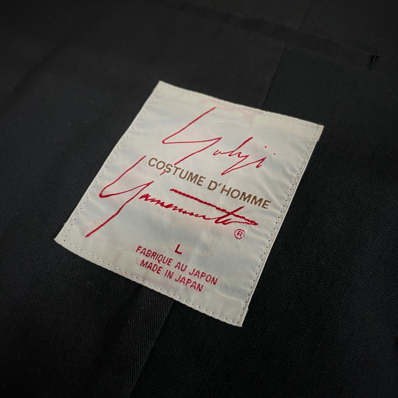 Yohji Yamamoto COSTUME D'HOMME コットン3ピースセットアップスーツ テーラードジャケット ベスト パンツ スラックス トラウザーズ Archive 90s アウター トップス ボトムス ヨウジヤマモト コスチュームドオム メンズ