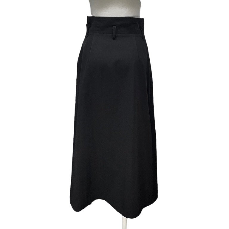 tricot COMME des GARCONS 88SS ウールギャバジンラップデザインアシンメトリーロングスカート Archive 80s ボトムス トリコ コムデギャルソン レディース