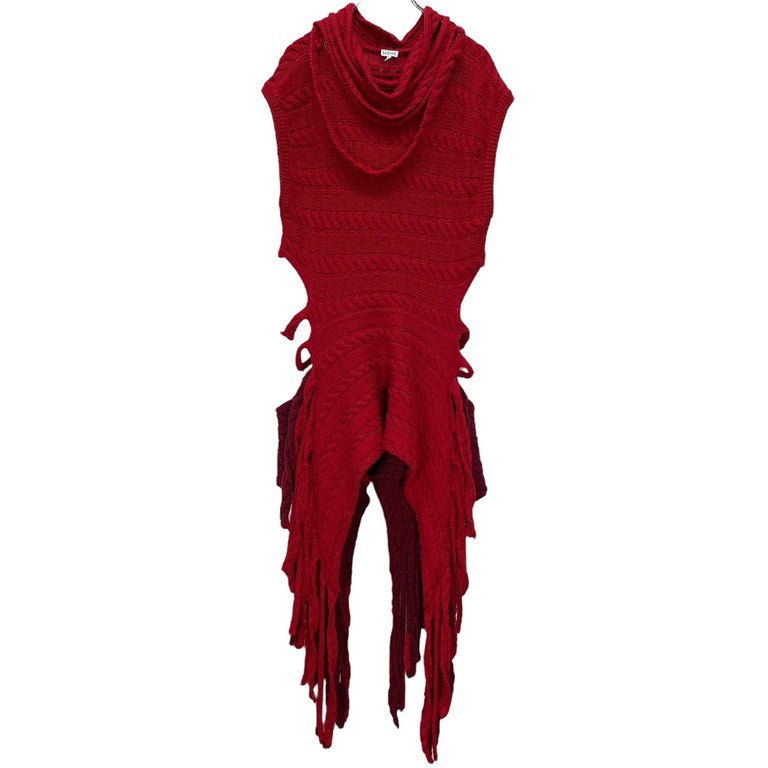 LOEWE 21SS ノースリーブフリンジケーブルロングニットベスト LOOK35 LOOK36 トップス アウター ジョナサンアンダーソン J.W. ANDERSON ロエベ メンズ