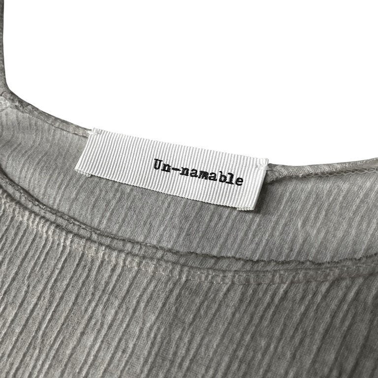 un-namable コールドダイアシンメトリーカットオフカットソー Tシャツ Tee T-shirt 裁ち切り トップス アンネイマブル メンズ レディース ユニセックス