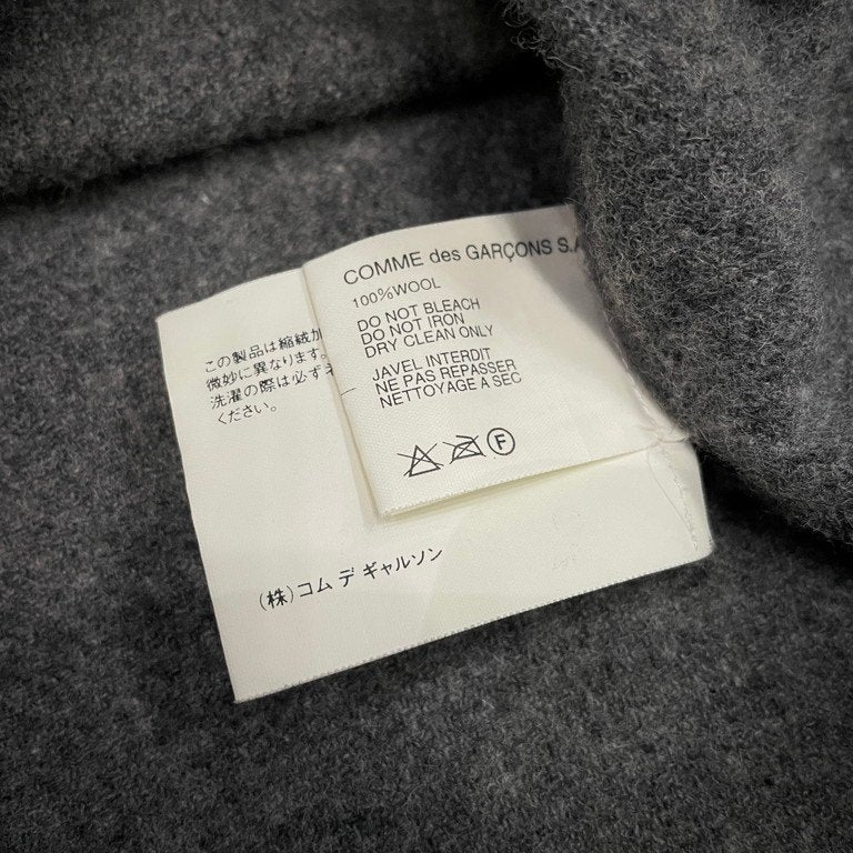 COMME des GARCONS SHIRT 縮絨ウールカットオフパッチワークシャツ Archive 90s ブラウス トップス コムデギャルソンシャツ メンズ