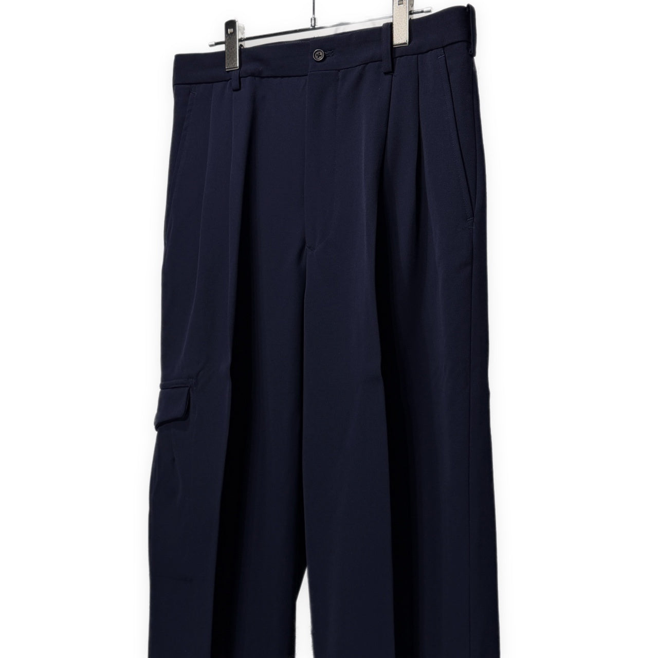Yohji Yamamoto Pour Homme ウールギャバジンカーゴポケットワイドテーパードパンツ スラックス トラウザーズ Archive 80s 丸文字 ボトムス ヨウジヤマモトプールオム メンズ