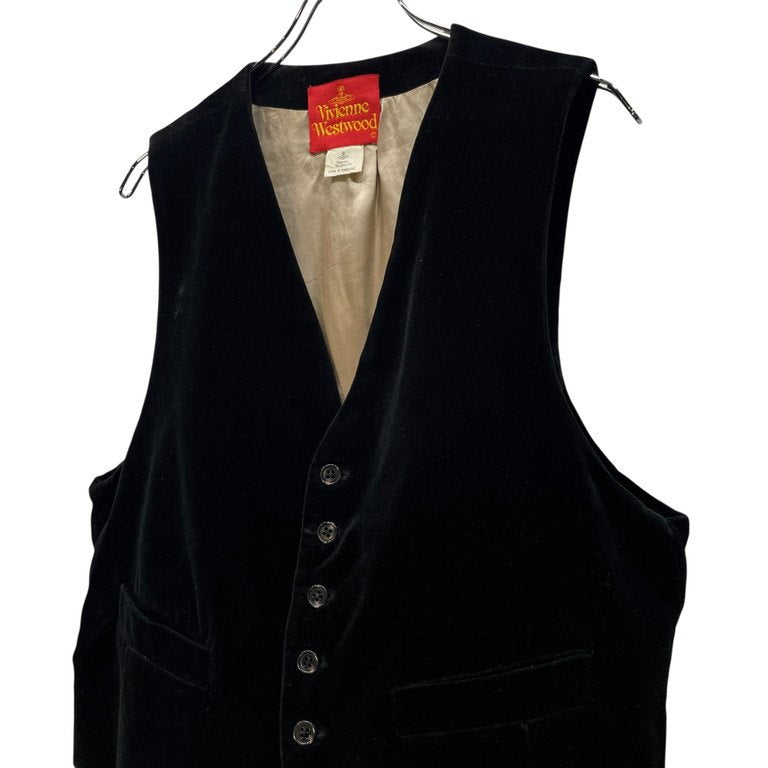 Vivienne Westwood ベロア5Bシンチバックベスト ジレ Archive 90s ヴィヴィアンウエストウッド