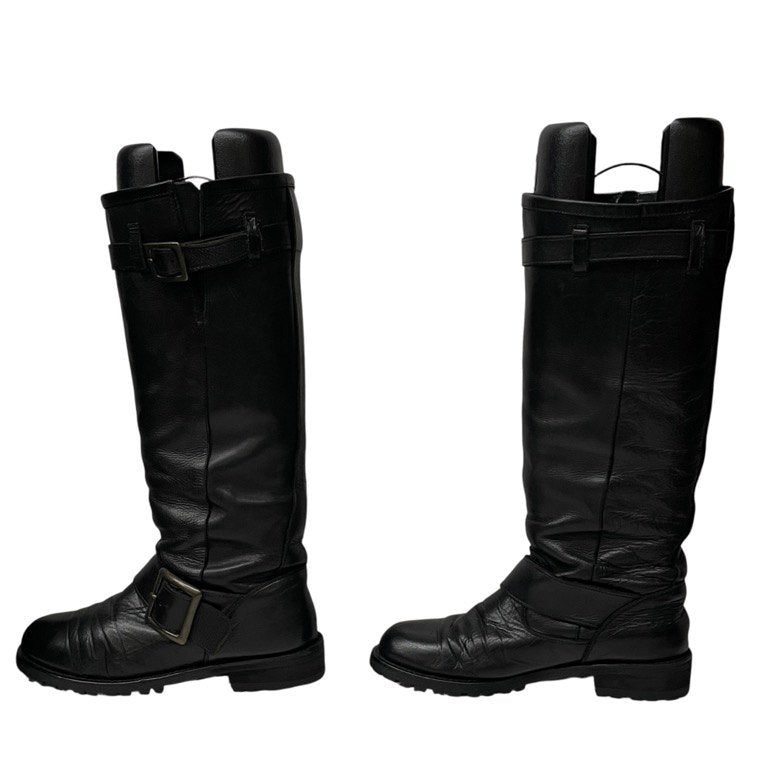 LIMI feu カーフレザーロングエンジニアブーツ ベルト シューズ 靴 クツ Yohji Yamamoto リミフゥ ヨウジヤマモト レディース