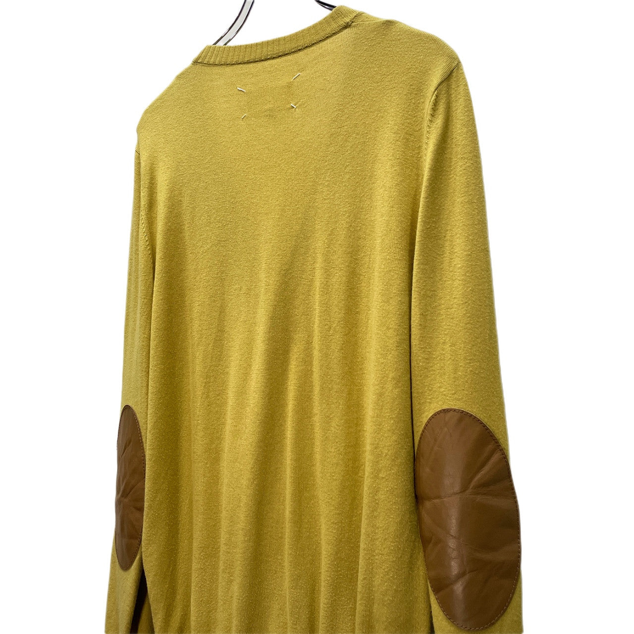 Maison Margiela 14 16SS カウレザーエルボーパッチコットンウールニットカーディガン セーター トップス メゾンマルジェラ メンズ