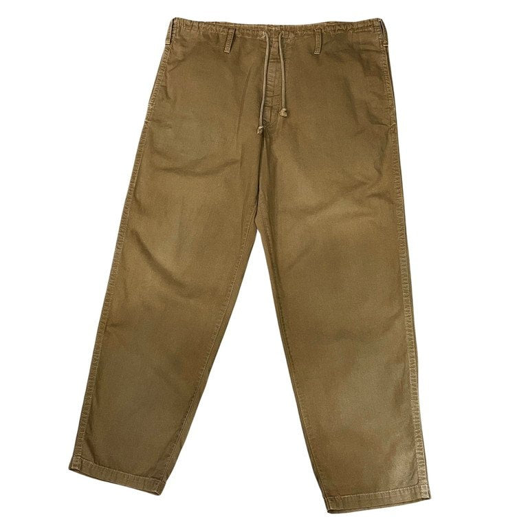 Yohji Yamamoto Pour Homme 12SS コットン製品染めライトキャンバスドローストリングワイドイージーパンツ ボトムス テーパード ヨウジヤマモトプールオム メンズ