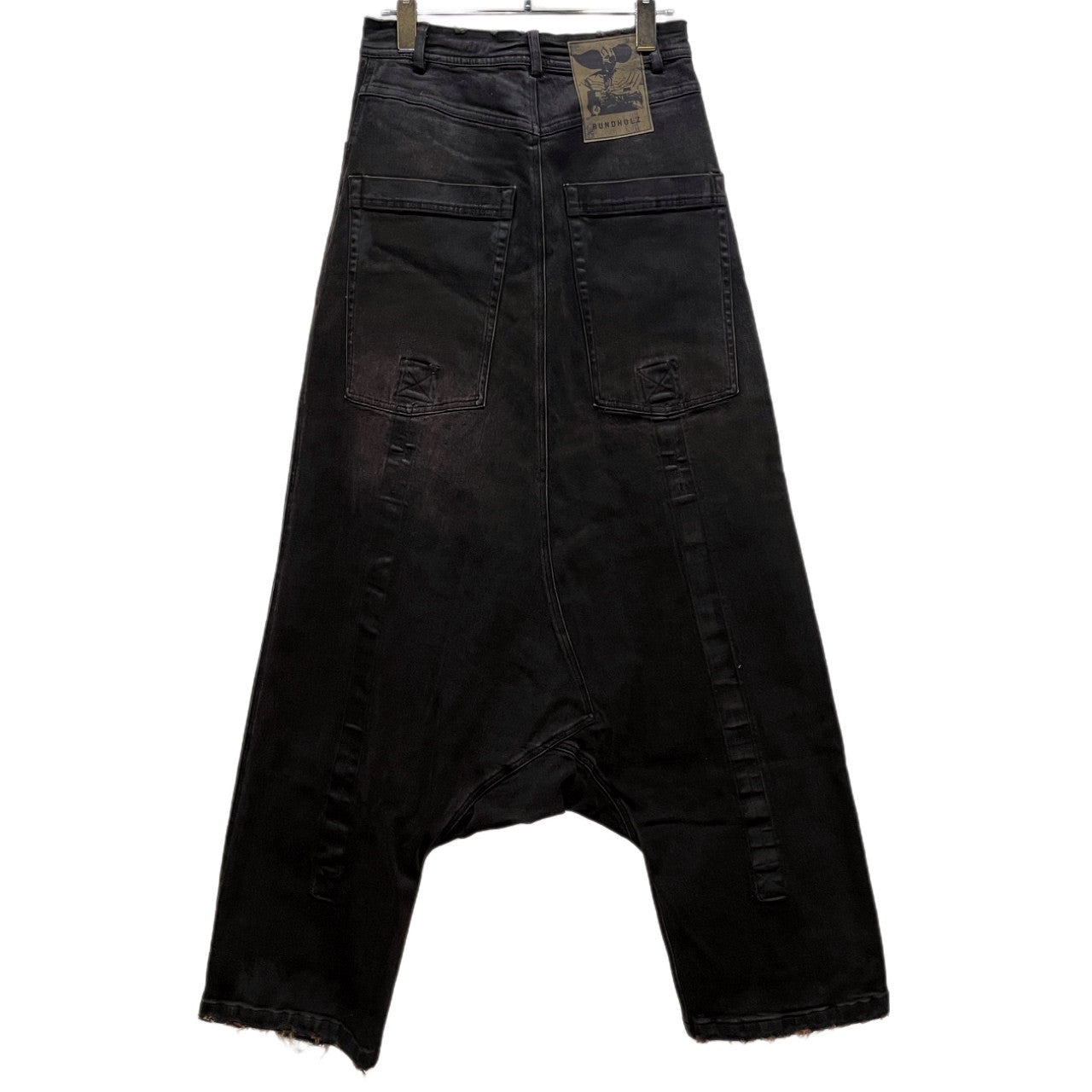 RUNDHOLZ ブラックデニムコーティングサルエルパンツ ジーンズ ボトムス ランドホルツ レディース メンズ ユニセックス
