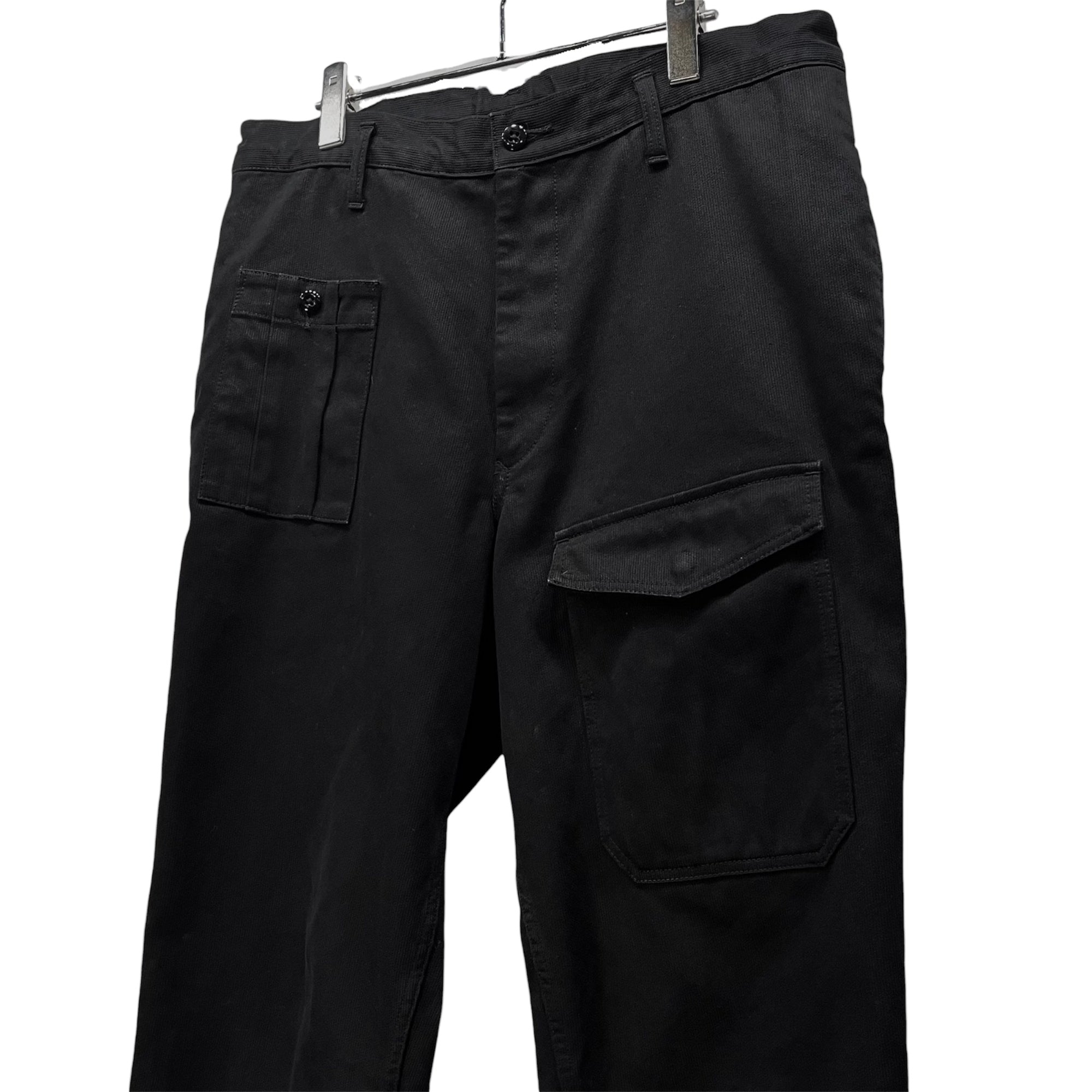 Yohji Yamamoto Pour Homme BLACK Scandal 21AW コットンウエスト紐イージーワークカーゴパンツ テーパード ボトムス ヨウジヤマモトプールオム ブラックスキャンダル メンズ