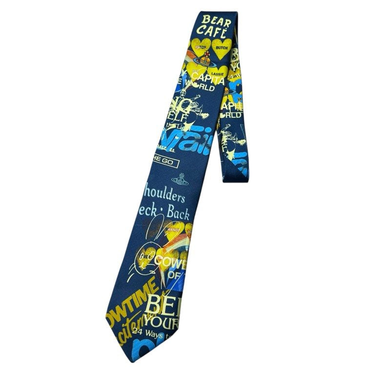 Vivienne Westwood オーブプリント総柄シルクネクタイ 小物 アクセサリー ヴィヴィアンウエストウッド メンズ