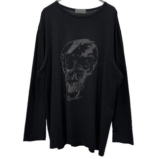 Yohji Yamamoto Pour Homme 17AW 天竺スカルプリントクルーネックカットソー Tシャツ Tee T-shirt 長袖 トップス Archive ヨウジヤマモトプールオム メンズ