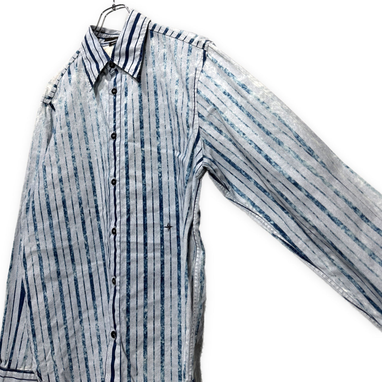 STONE ISLAND DENIMS 03SS ブリーチストライプレギュラーカラーシャツ ブラウス トップス Archive ストーンアイランド デニムス メンズ