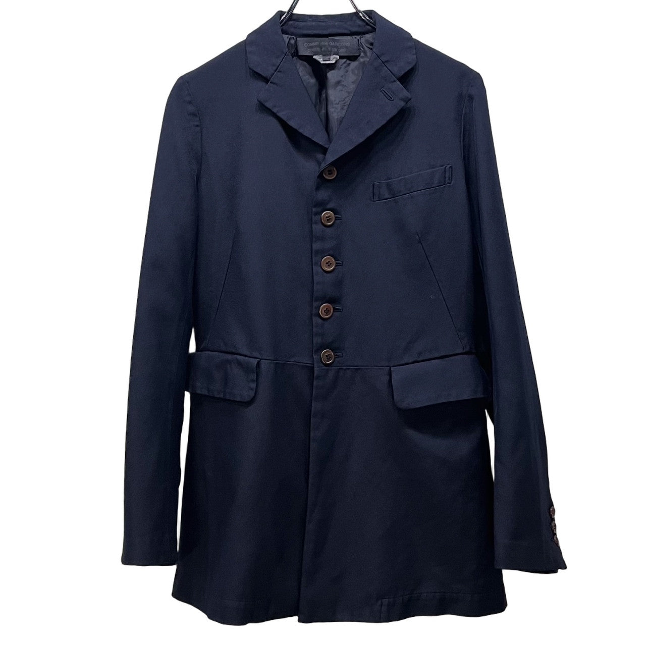 COMME des GARCONS COMME des GARCONS 15AW ポリエステル製品染めサイドラインテープデザイン5Bテーラードジャケット ブレザー ブルゾン コート アウター コムコム コムデギャルソン レディース