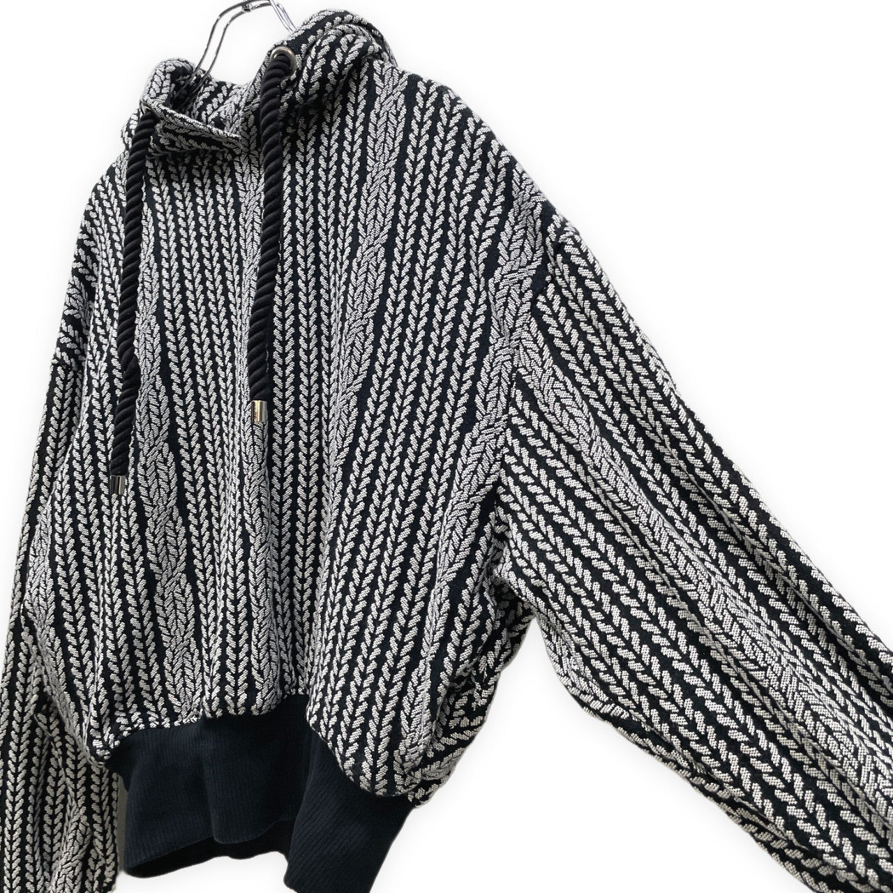 anrealage homme 24AW ROPE KNITTING JACQUARD SWEAT HOODIE ロープ柄ジャカードプルオーバースウェットパーカー フーディ トップス 定価46,200円 アンリアレイジ オム メンズ