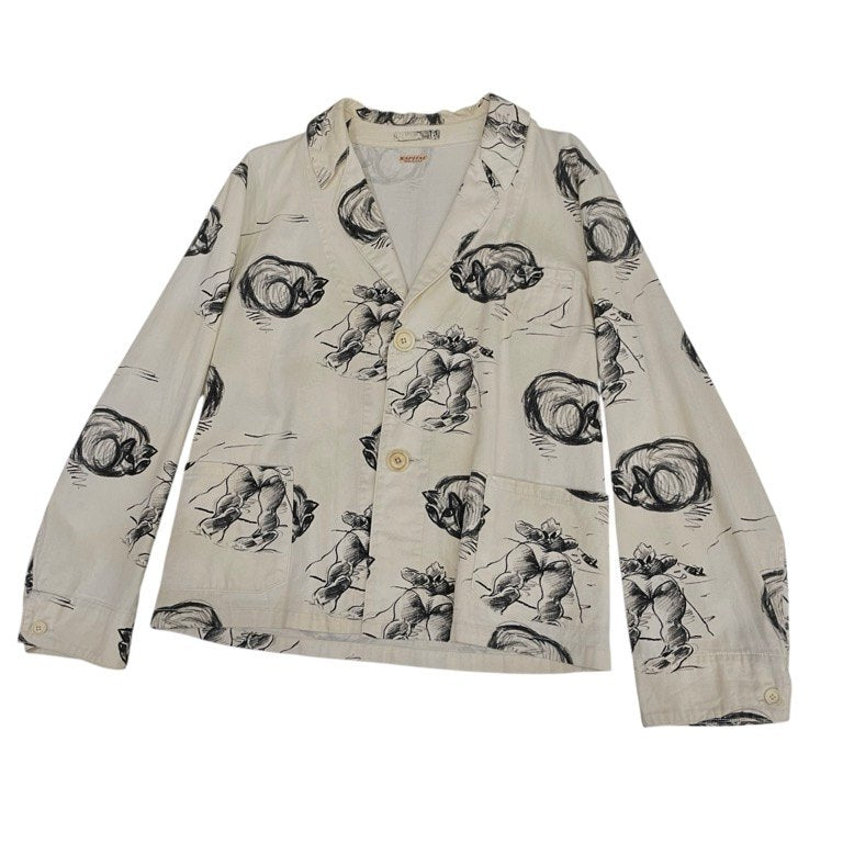 KAPITAL 14SS かつらぎスケッチビーチCAT PT ノルウェーワークジャケット 総柄 ブルゾン アウター キャピタル メンズ レディース ユニセックス