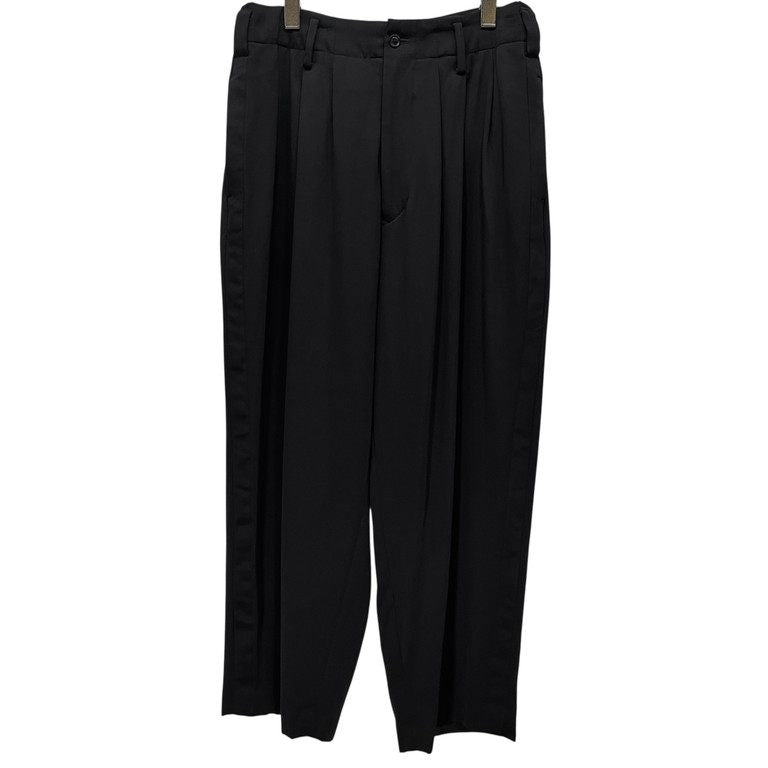 Yohji Yamamoto Pour Homme 16AW ウールドスキン3タック脇テープワイドパンツ サイドライン 側章 スラックス トラウザーズ Archive ヨウジヤマモトプールオム メンズ