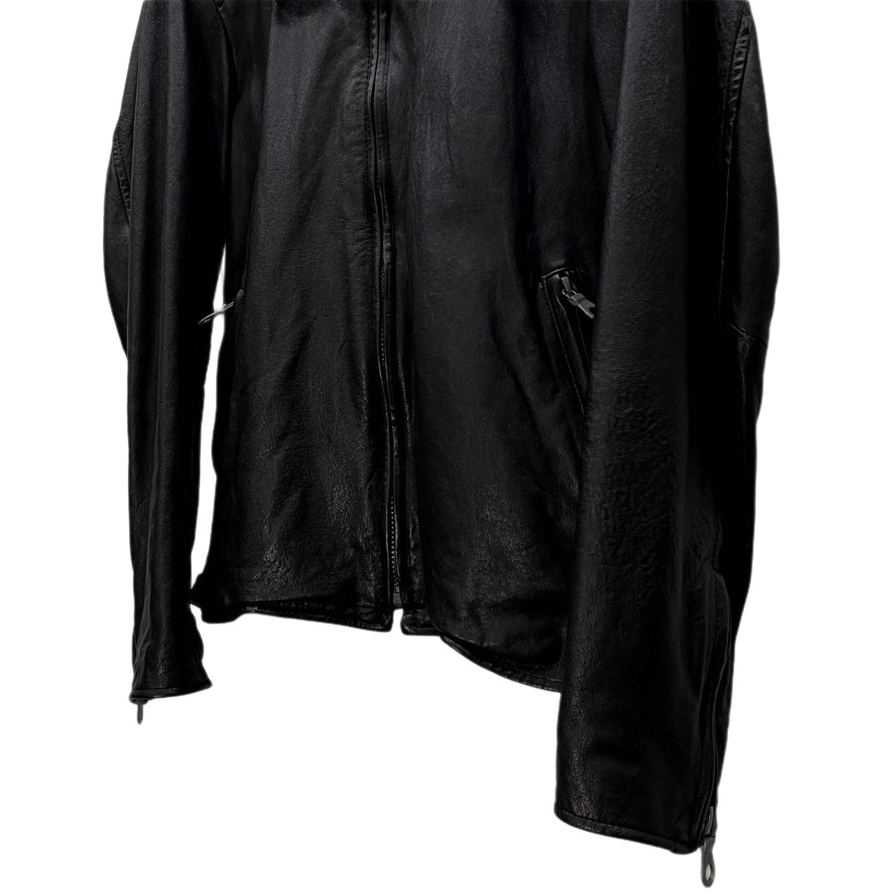 Yohji Yamamoto Pour Homme 10AW 襟ボアホースレザージャケット ライダース ririジップ ファー ブルゾン コート アウター Archive THE MEN 4.1 2010 TOKYO ヨウジヤマモトプールオム メンズ