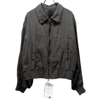 Y's for men × 120% LINO 25SS BLOUSON リネン襟付きダブルジップリブブルゾン ジャケット コート アウター 定価162,800円 Yohji Yamamoto Pour Homme ヨウジヤマモトプールオム ワイズフォーメン メンズ