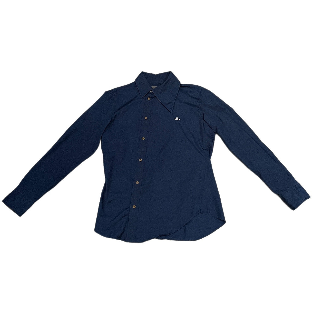 Vivienne Westwood MAN 25AW コットンブロードオーブ刺繍アシンメトリーカラーシャツ ブラウス トップス 長袖 ヴィヴィアンウエストウッド マン メンズ