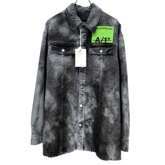 A-COLD-WALL 22SS DENIM WASH SHIRT レザーパッチウォッシュドブラックデニムシャツジャケット ブルゾン 未使用タグ付き ア コールドウォール メンズ