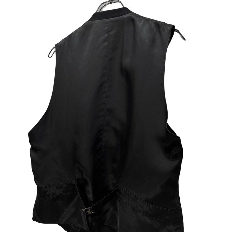 Y's for men ウールギャバジンパイピング装飾ベスト ノースリーブ トップス アウター ジャケット Archive 90s Yohji Yamamoto Pour Homme ヨウジヤマモトプールオム ワイズフォーメン メンズ