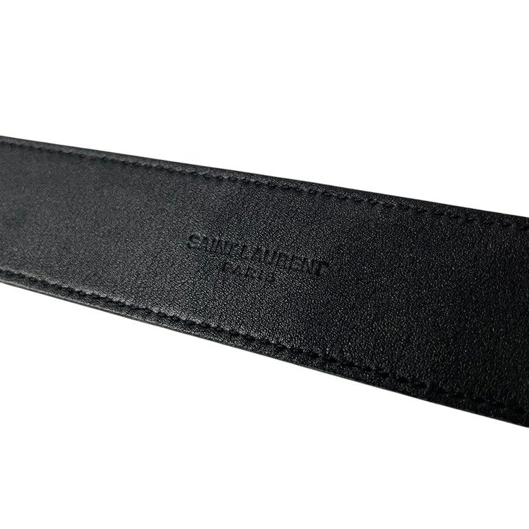 SAINT LAURENT PARIS 21AW 22SS ゴールドオーバルバックルクロコエンボスレザーベルト 75 型押し 革 服飾小物 GRZ669889 サンローランパリ メンズ レディース ユニセックス