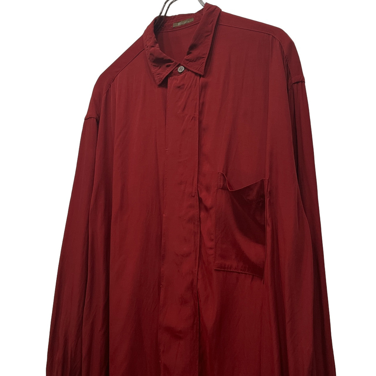 Y's for men レーヨンスクエアカットオーバーサイズフライフロントシャツ ブラウス Archive 90s 比翼 トップス Yohji Yamamoto Pour Homme ヨウジヤマモトプールオム ワイズフォーメン メンズ