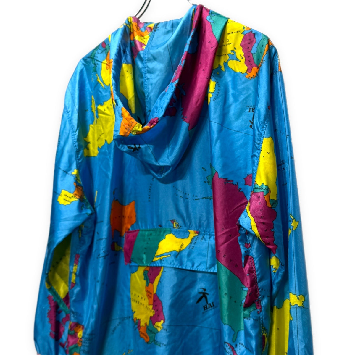 HAI SPORTING GEAR 世界地図プリントナイロンジップアップパーカー フーディ ジャケット アウター Archive 80s 90s ISSEY MIYAKE イッセイミヤケ メンズ レディース ユニセックス