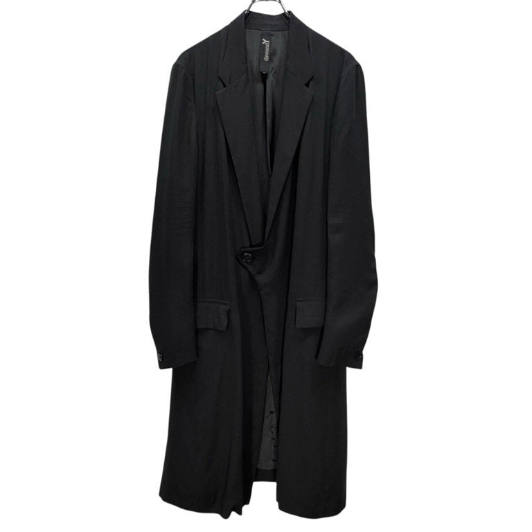Ground Y 15AW ONE BUTTON COAT テンセルワンボタンロングコート ジャケット ブルゾン アウター Yohji Yamamoto ヨウジヤマモト グラウンドワイ メンズ レディース ユニセックス